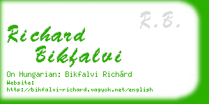 richard bikfalvi business card