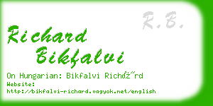 richard bikfalvi business card